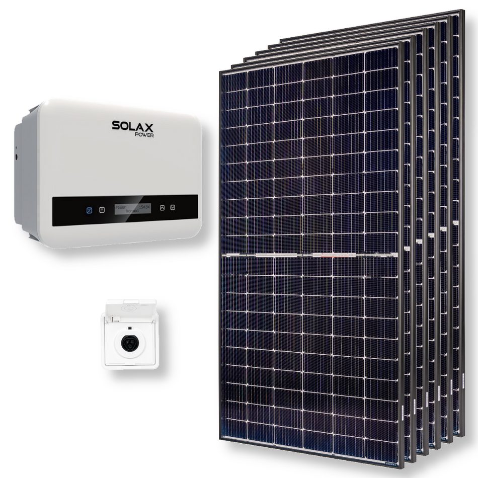 Balkonkraftwerk 2400 W | Photovoltaikanlage 400W | Flachdachaufständerung