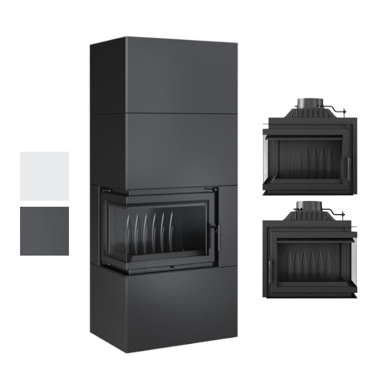 Kratki Kaminofen Simple 8 | 8 kW | Farbwahl | links o. rechts ➔ www.klimaworld.com