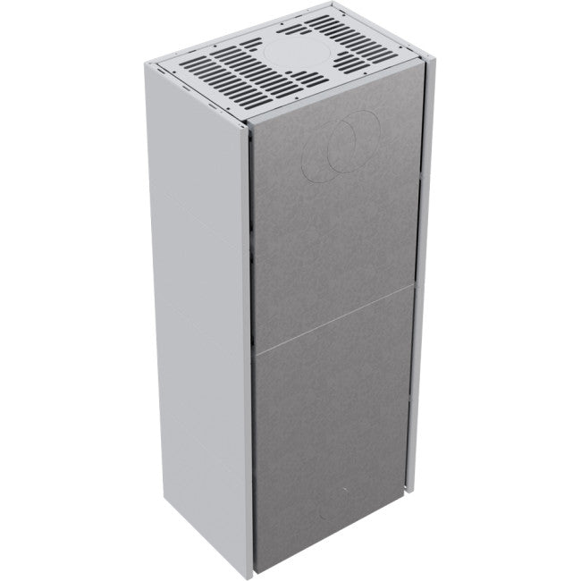 Kratki Kaminbausatz Simple 8 - 2-seitig links | Box weiß | 8 kW - Rückansicht