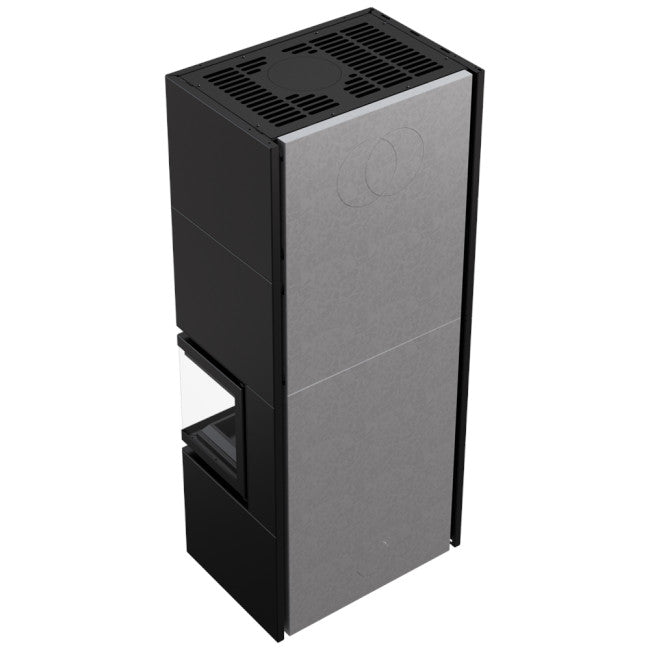 Kratki Kaminofen Simple 8 - rechts | Bauart 1 | Bausatz schwarz | 8 kW - Rückansicht