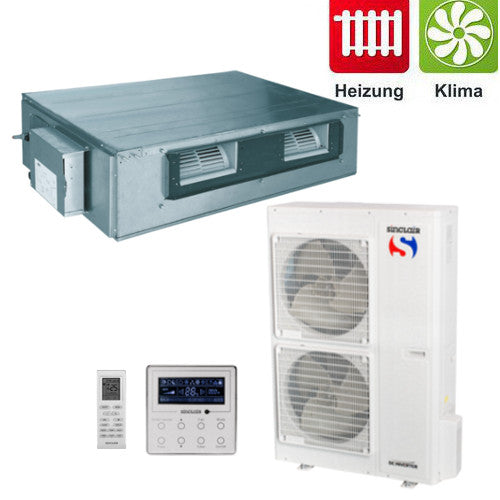 Split - Klimaanlage Kanalgerät Sinclair UNI DC-Inverter 11,5 kW 3Phasig 