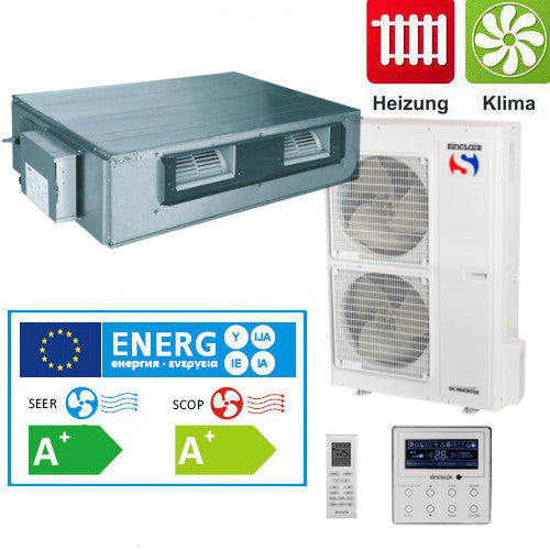 Split - Kanalklimagerät Sinclair UNI DC-Inverter 11,5 kW 3Phasig