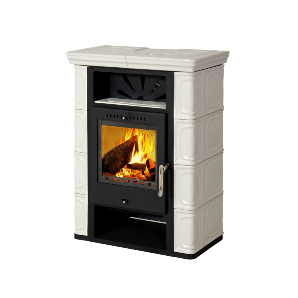 Thorma | Kaminofen | BORGHOLM black/TOP | Elfenbein | 7 kW