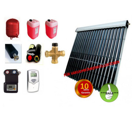Solardual- Solarpaket Standard (9,84 m²) mit Vakuumröhrenkollektoren 