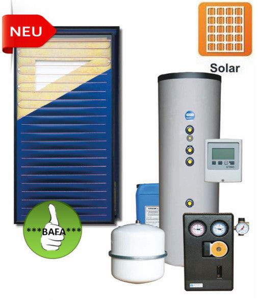STI Solarpaket Bruno 2,13m² Bruttofläche 150 Liter, Aufdach, Ausdehnungsgefäß