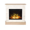 Aflamo LED Standkamin | Vigo Stone weiss/sonoma | Wandaufstellung