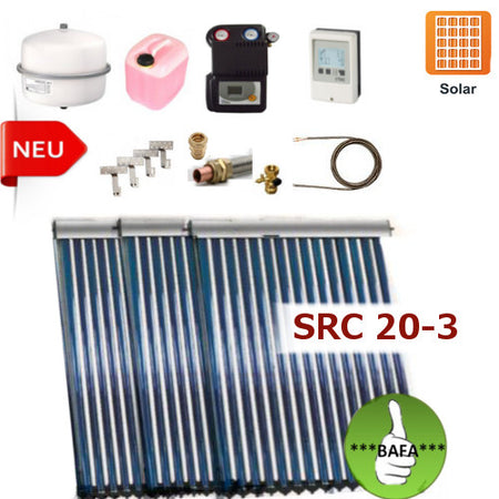 Solarpaket Thermoflux SRC 20 mit Vakuumröhrenkollektoren