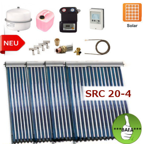 Solarpaket Thermoflux SRC 20 mit Vakuumröhrenkollektoren