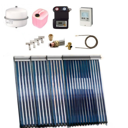 Solarpaket ThermoFlux SRC 30-4 mit Vakuumröhrenkollektoren mit 18,2m² | Klimaworld.com