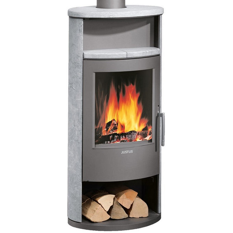 Justus | Kamin | Island 5 | Speckstein | Stahl Gussgrau ➩ Klimaworld