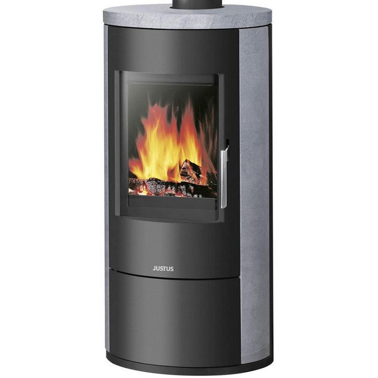 Justus | Kamin | Austin 7 | Stahl Schwarz | Speckstein | ➩ Klimaworld