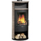 Justus | Kamin | Island 7 | Stahl Schwarz | Keramik Grappa | 6,5 kW