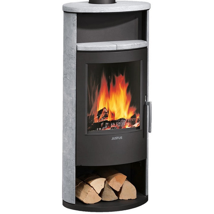 Justus Kaminofen Island 7 Stahl Schwarz | klimaworld.com