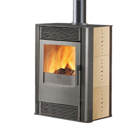 Kaminofen Swing 9 kW Edilkamin Luftheizer taubengrau