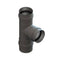 Pellet T- Stück 90 °C mit abnehmbarer Kondensatschale DN 80mm grau