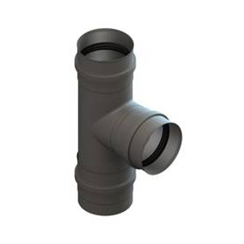 Pellet T- Stück 90 °C mit abnehmbarer Kondensatschale DN 80mm