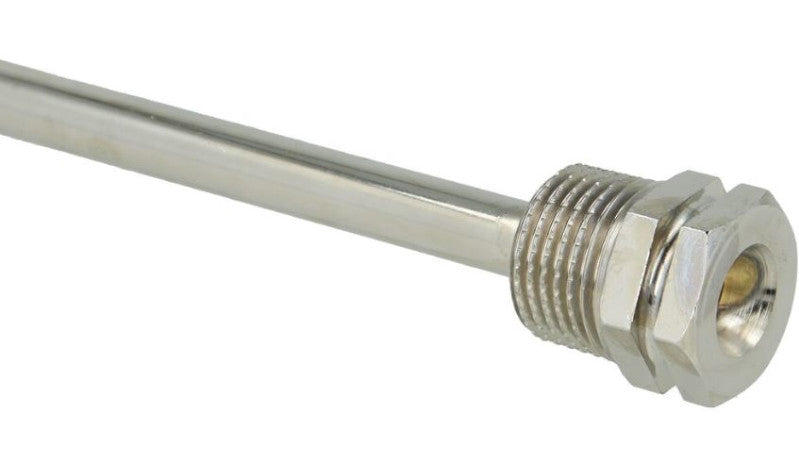 Tauchhülse aus Messing | 200 mm Einbaulänge | G1/2'' | +130°C | 16 bar