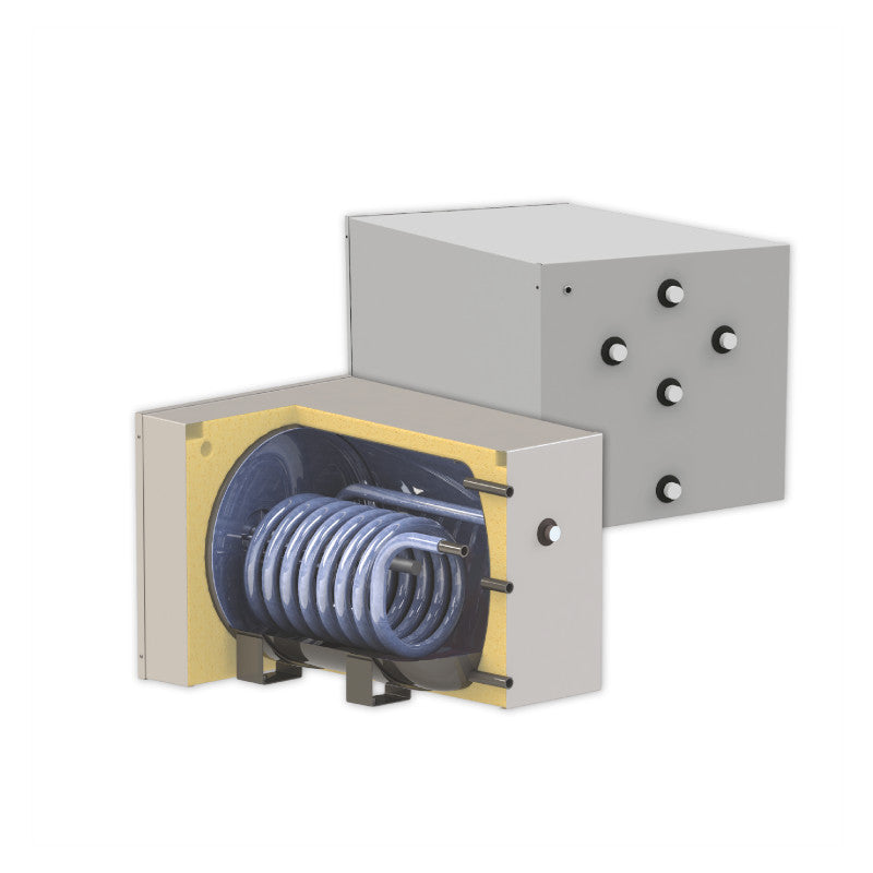 ThermoFlux Tiefspeicher TBWST 150 | liegender Brauchwasserspeicher ➔ www.klimaworld.com