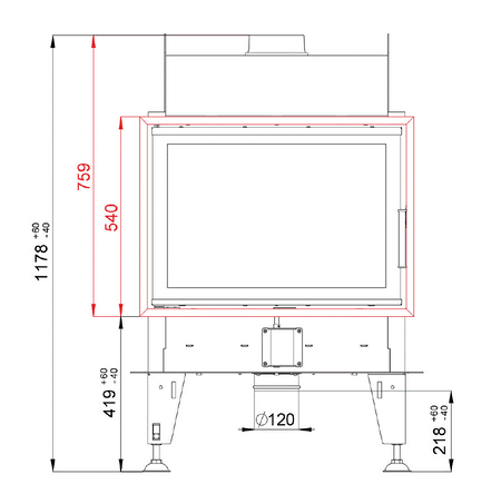 BeF Home Kamineinsatz Double  7 N feel | 7 kW | Tür 2-Seitig schwenkbar ar 