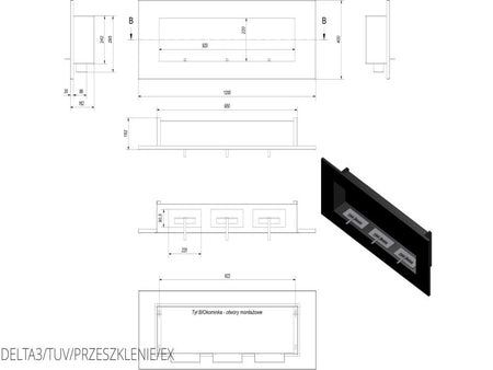 Technische Zeichnung - DELTA3/TUV/PRZESZKLENIE/EX