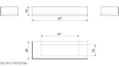 Technische Zeichnung - DELTA/L/700/SYZBA