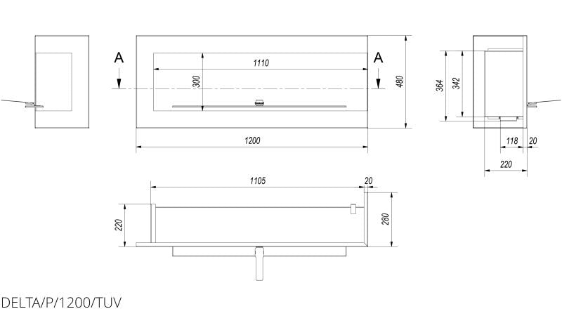 Technische Zeichnung - DELTA/P/1200/TUV