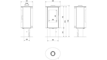 Technische Zeichnung - KOZA/AB/S/N/O/DR/KAFEL/CZARNY