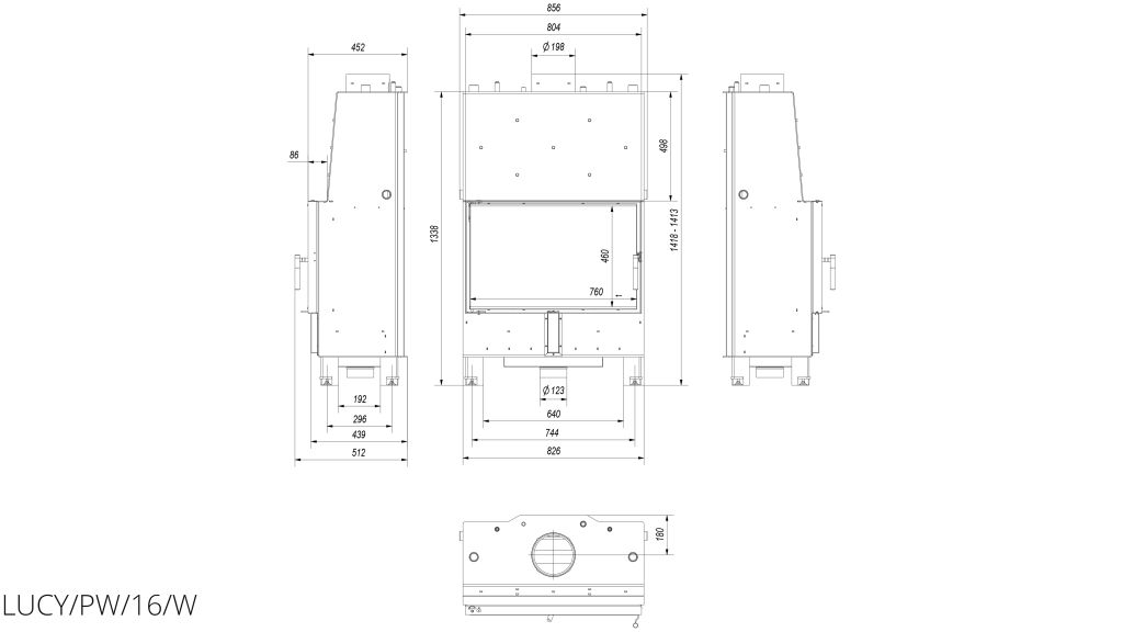 Technische Zeichnung - LUCY/PW/16/W | klimaworld.com