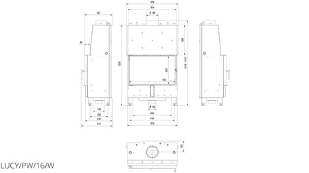 Technische Zeichnung - LUCY/PW/16/W | klimaworld.com