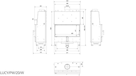 Technische Zeichnung - LUCY/PW/20/W | klimaworld.com