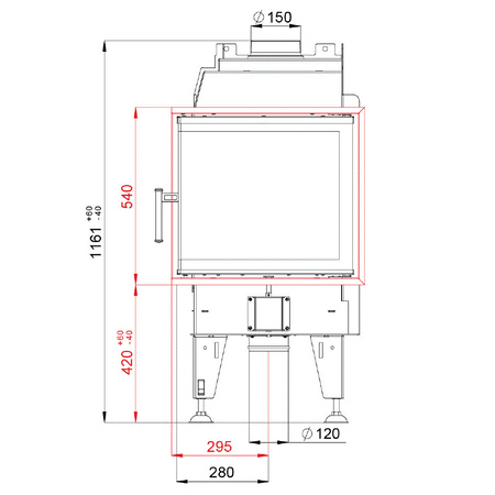 Bef Home Kamineinsatz  Therm 6 CL| 6 kW | weißer Feuerraum 