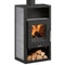 Justus | Kaminofen | Texas | 6 kW | Stahl Schwarz, Specksteinkeramik