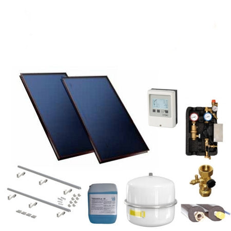 Solarpaket TFK Premium 2.3 Flachkollektorenset 14,04 m²| Klimaworld.com