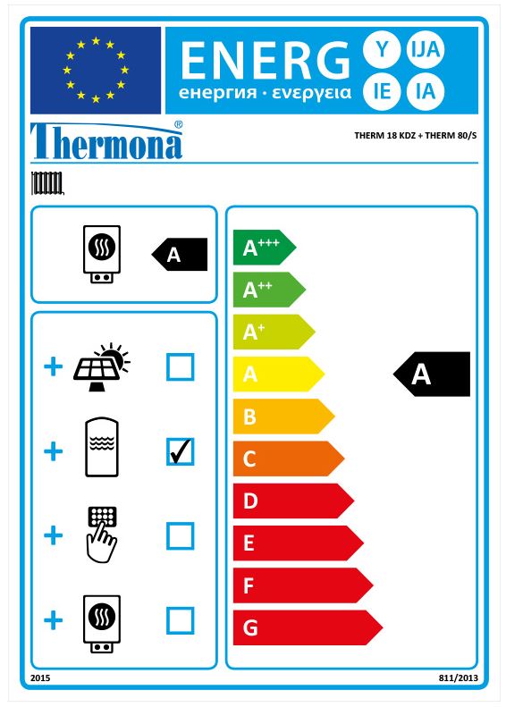 Energielabel Them 18 KDZ + Therm 80/S