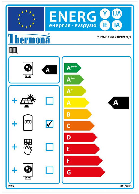 Energielabel Them 18 KDZ + Therm 80/S