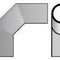 Hitzeschild für 3-teiligen Bogen 90° - seitlich - Durchmesser 150mm