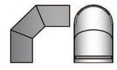 Hitzeschild für 3-teiligen Bogen 90° Durchmesser 120mm