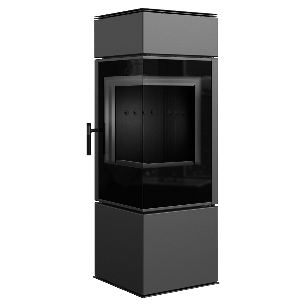 Kratki Kaminofen Thor 8 | Eckkamin - 2-seitig | 8 kW | THOR/BLACK ➔ www.klimaworld.com