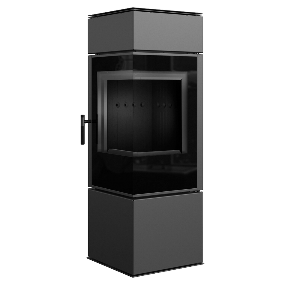 Kratki Kaminofen Thor 8 | Eckkamin - 2-seitig | 8 kW | THOR/BLACK ➔ www.klimaworld.com