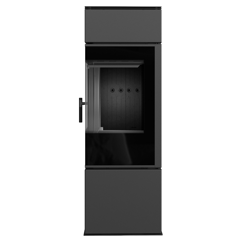 Kratki Kaminofen Thor 8 | Eckkamin - 2-seitig | 8 kW | THOR/BLACK