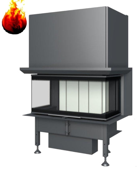 Kamineinsatz BEF Trend V8 C 13 kW luftheizer