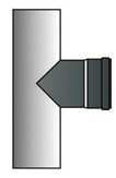 Pellet T-Stück Durchmesser 80mm