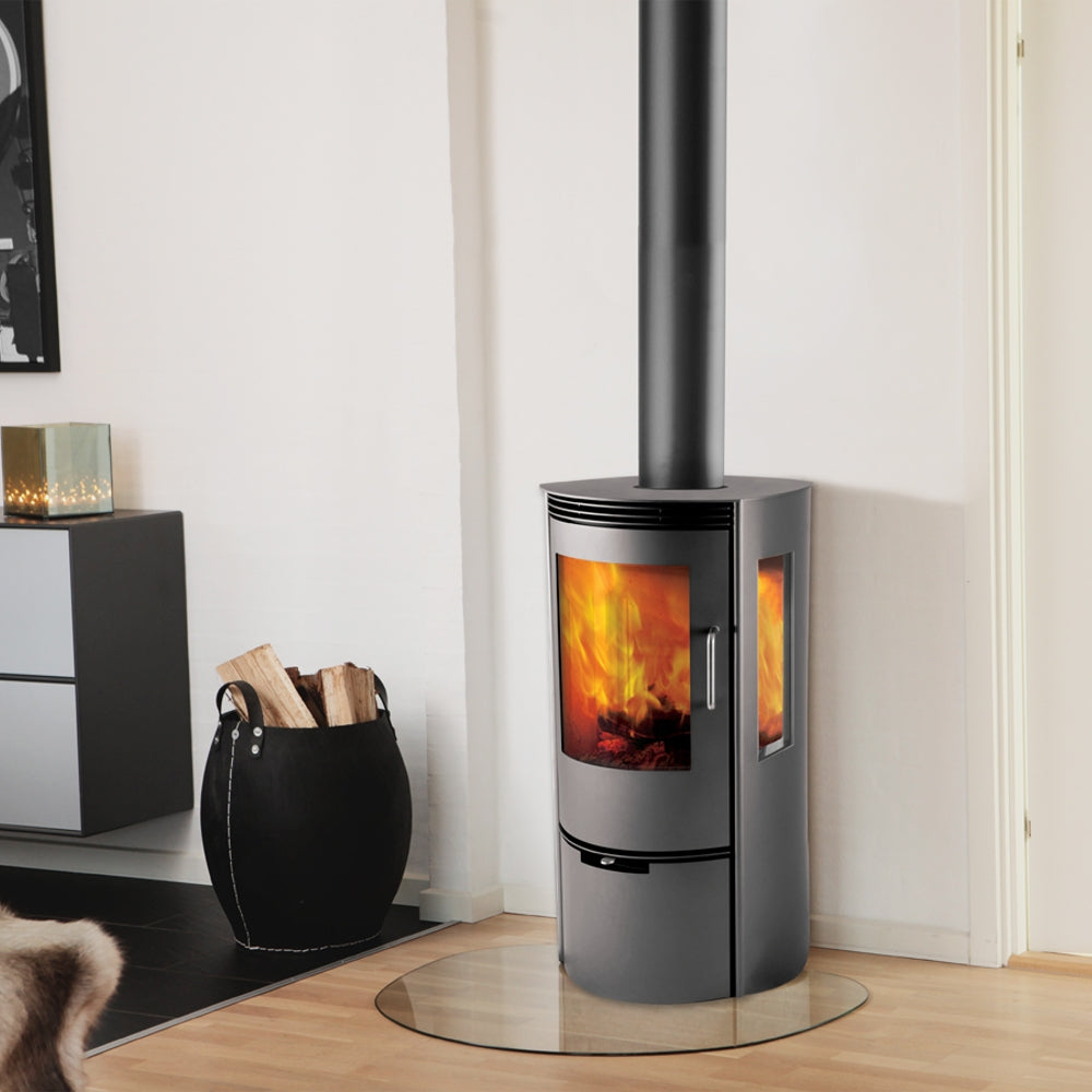 TermaTech | Kaminofen | TT10G | 6 kW | 3 Scheiben | schwarz 