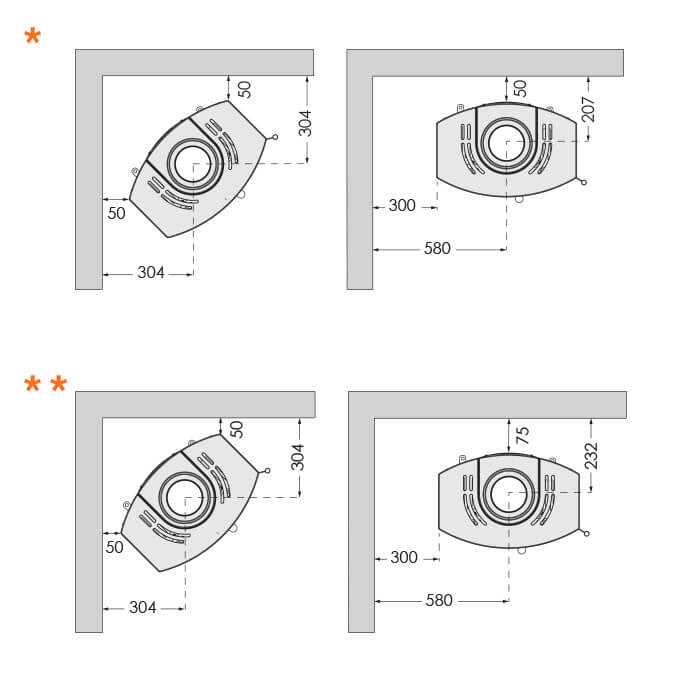 TermaTech | TT80S Speckstein | gerade Seiten | H1204:xB:560xD:372mm | Grau