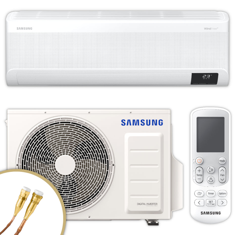 Samsung Klimaanlage WindFree Nordic Premium Set mit Innengerät, Außengerät und Fernbedienung in weiß; mit Quick-Connect Anschluss | Klimaworld.com