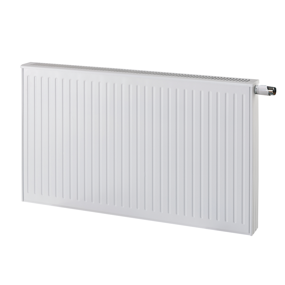 HM Heizkoeper | Universalheizkoerper GALANT VK plus Profil | Typ 21 | schräg mit Thermostat abgebildet | www.klimaworld.com