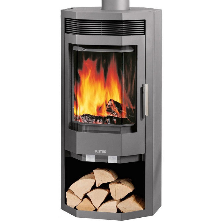 Justus | Kaminofen | Usedom 7 | Stahl Gussgrau | 7,0 kW ➩ Klimaworld