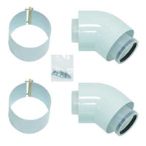 VAILLANT | Abgasbögen für Innenbereich 2 x 45 ° Ø 60/100 PP