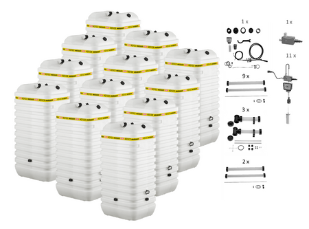 Rotex Heizöltank variosafe Set - 12x1000 L Tank inkl. Zubehör | VSF 114 ➔ Klimaworld.com