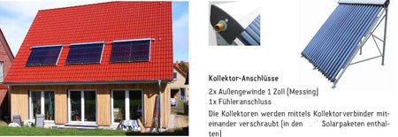 Solarpaket EtaSunPro HLK20-6 Vakuumröhrenkollektorset 18,18m²